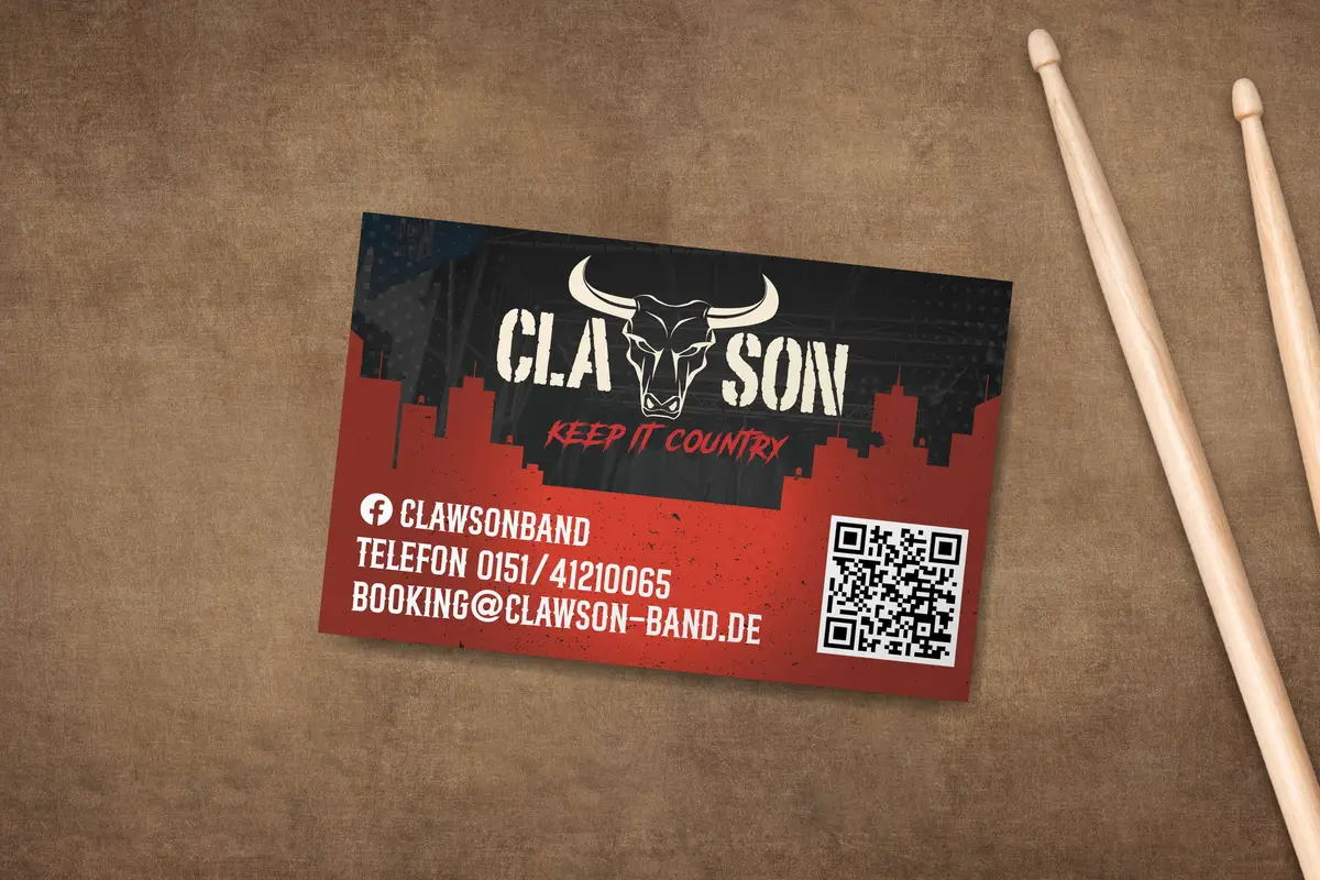 Clawson Band Visitenkarten - modal